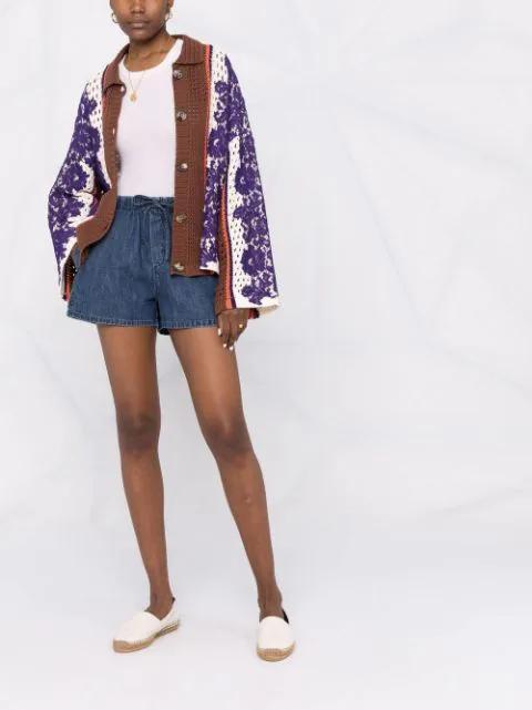 SAINT LAURENT Embroidered Espadrilles In Canvas Beige In White