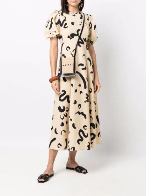 SAINT LAURENT Tribute Nu Pieds Embossed Croc Flat Sandals In Black