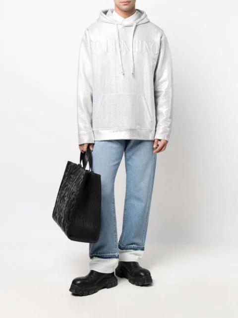 DOLCE & GABBANA Dg Striped Jacquard Cotton Poplin Shirt In White