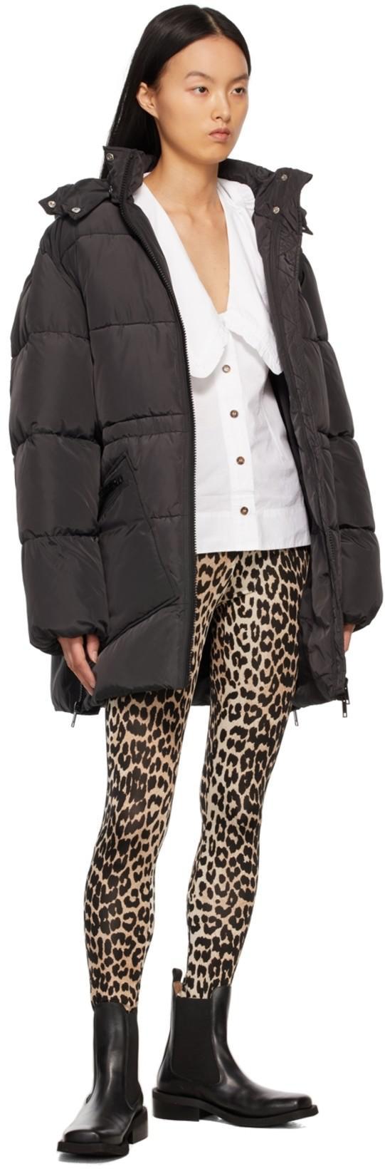 GANNI Balloon Sleeve Poplin Cotton Shirt In White