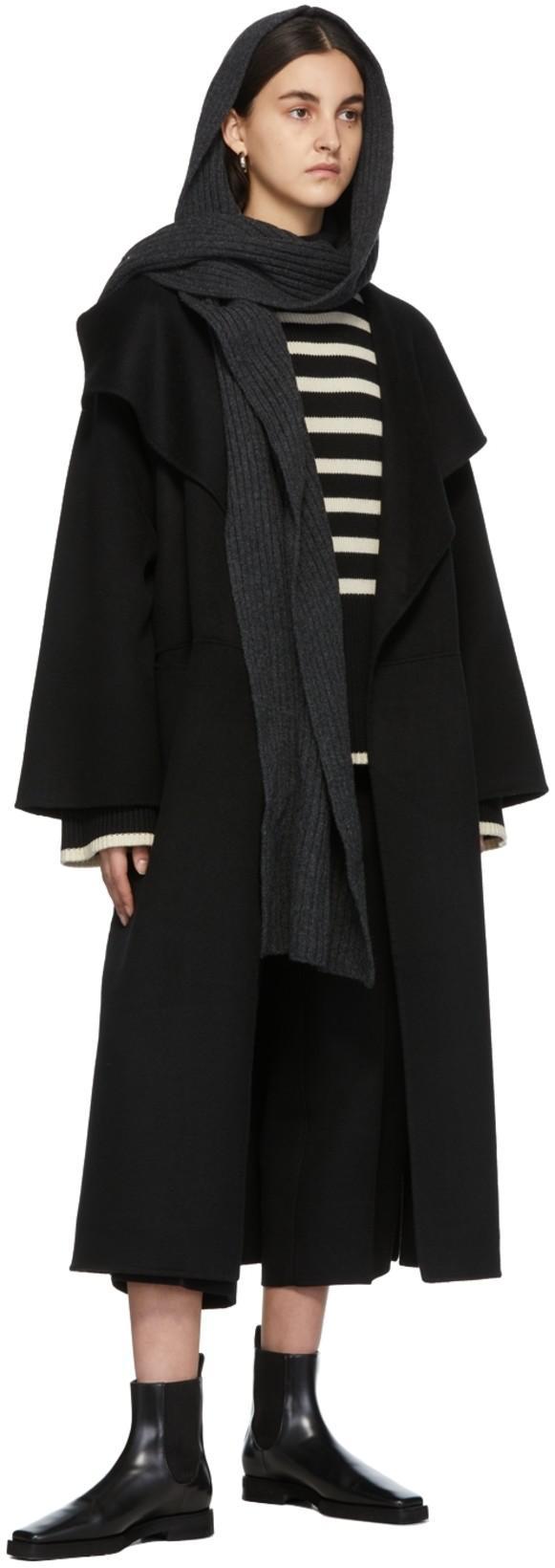 TOTÊME Toteme Signature Wool And Cashmere Coat In Black