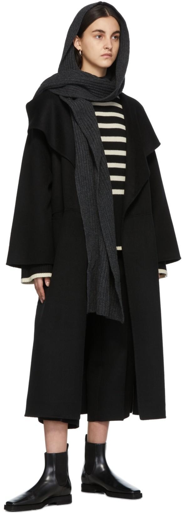 TOTÊME Toteme Signature Wool And Cashmere Coat In Black