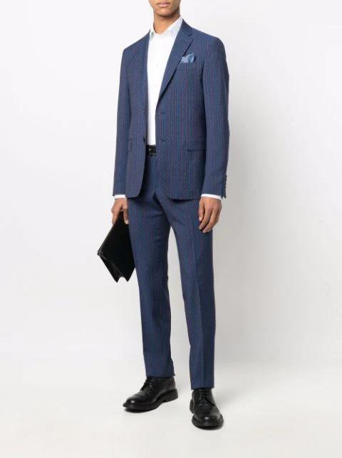 FERRAGAMO Gancini-print Fringe Scarf In Blue