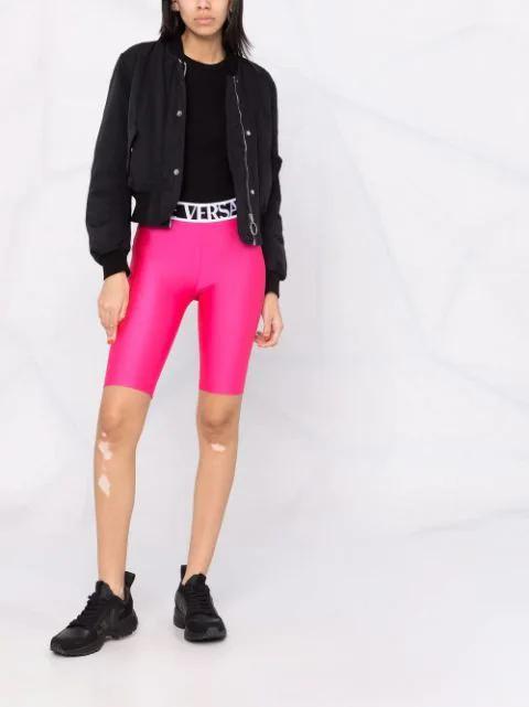 OFF-WHITE Embroidered Logo Bomber Jacket In Black