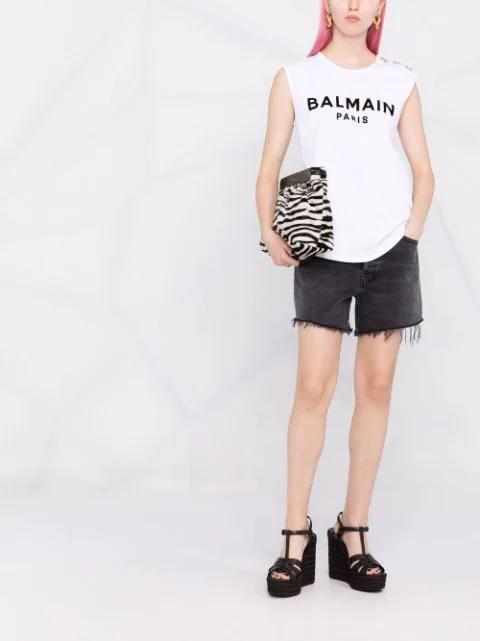 BALMAIN White T-shirt In Multi