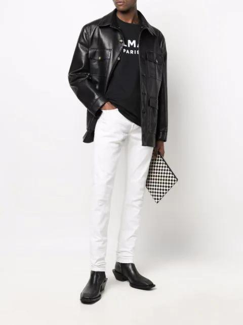 BALMAIN Printed T-shirt - Straight Fit In Black