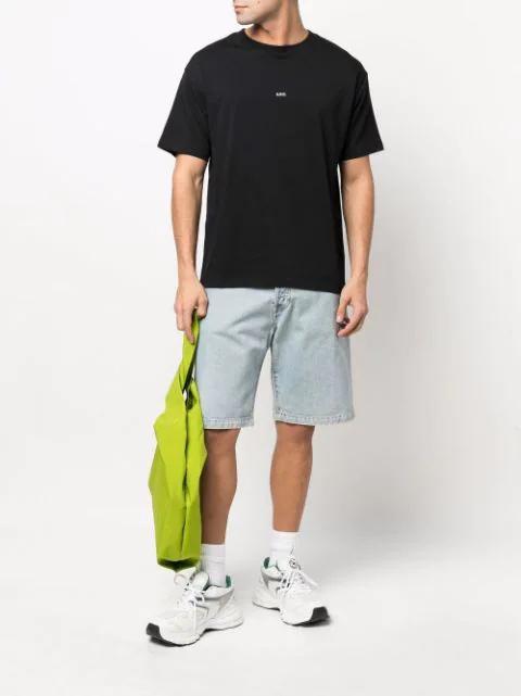 APC A.p.c. Boxy Micro Logo Cotton Crew-neck T-shirt In Black