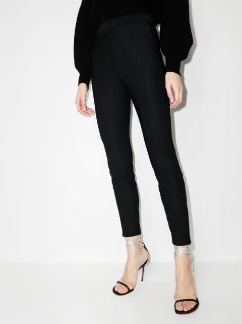 AMINA MUADDI Womens Black Giorgia Crystal-embellished Leather Heeled Sandals