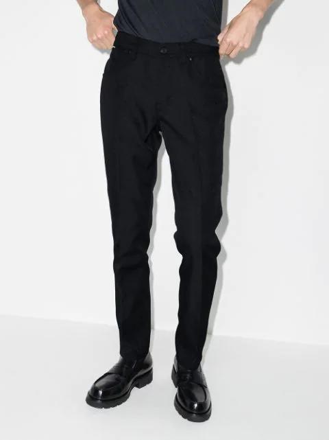 TOM FORD Black Stretch Cotton V-neck T-shirt