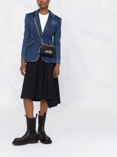 ALEXANDER MCQUEEN Tailored Denim Jacket In Medium Wash