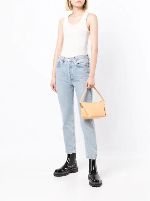 AGOLDE Riley Cropped Straight-leg Jeans In Blue
