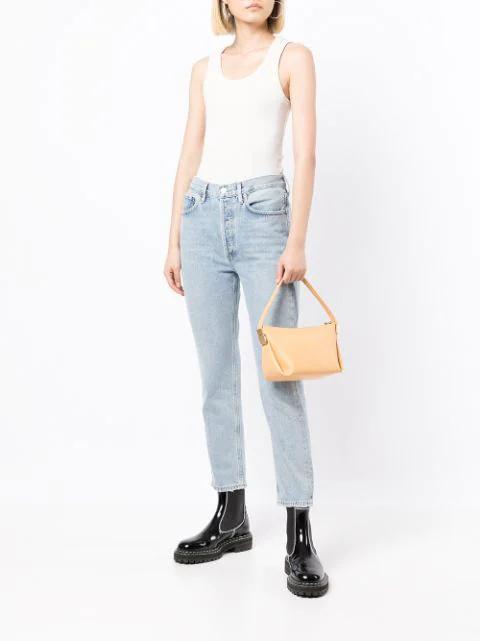 AGOLDE Riley Cropped Straight-leg Jeans In Blue