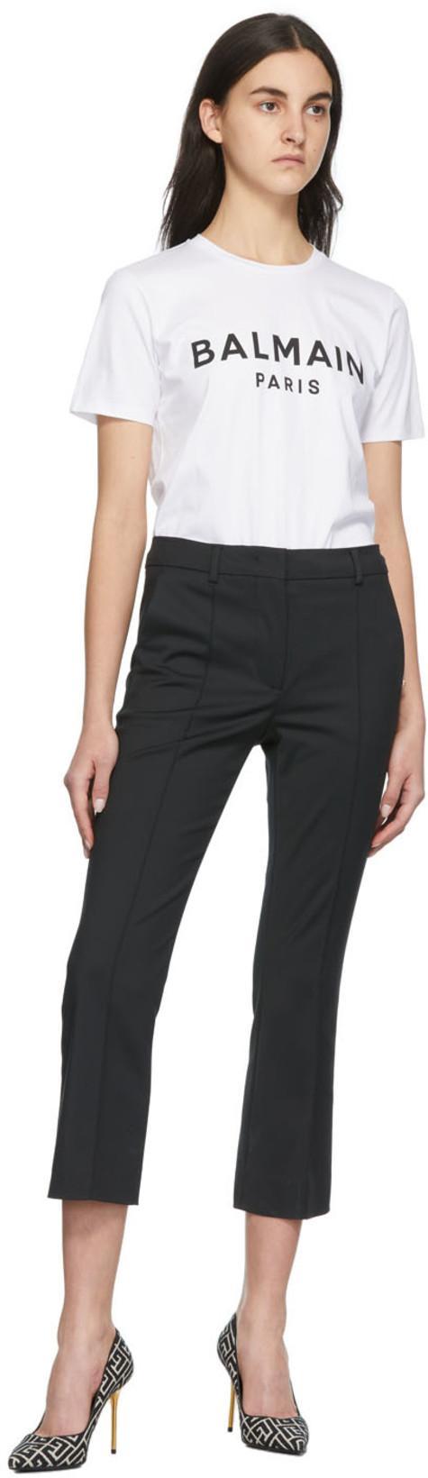 BALMAIN White T-shirt In Multi