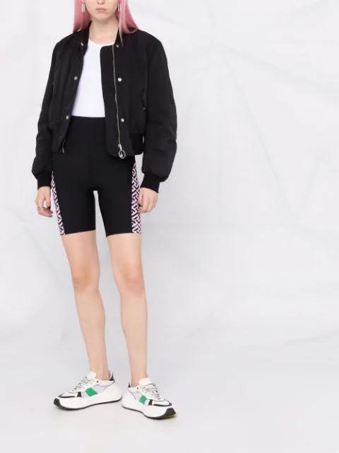 OFF-WHITE Embroidered Logo Bomber Jacket In Black
