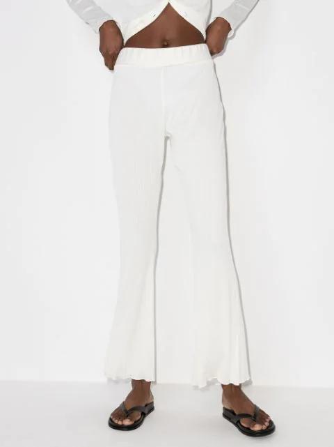 HUNZA G Gigi Crinkle Two-piece Bikini Set In Purple