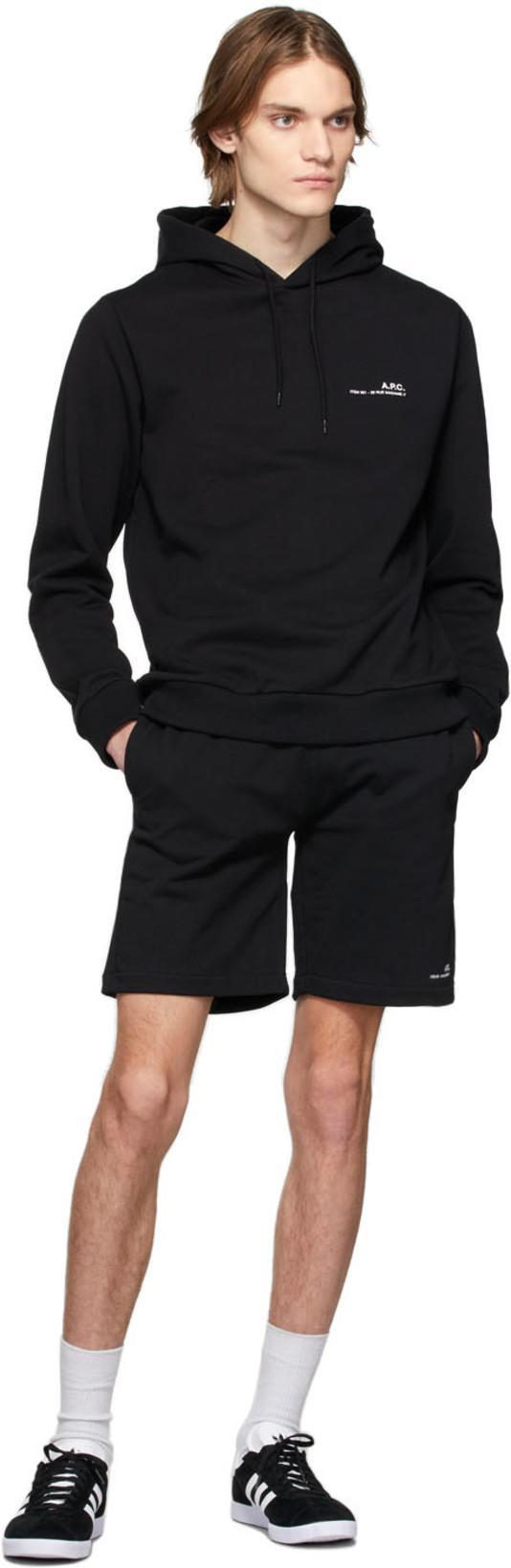 APC A.p.c. Hoodie Standard Rue Madame Gots In Black