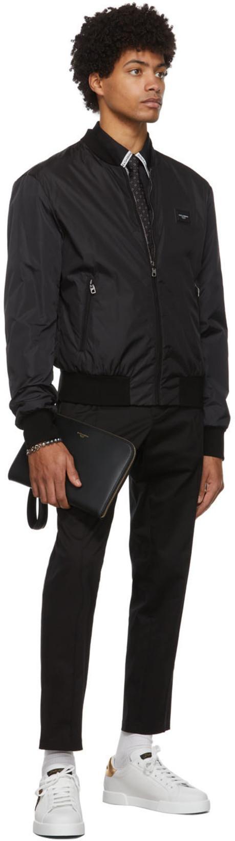 DOLCE & GABBANA Portofino White Leather Sneaker With Logo Detail