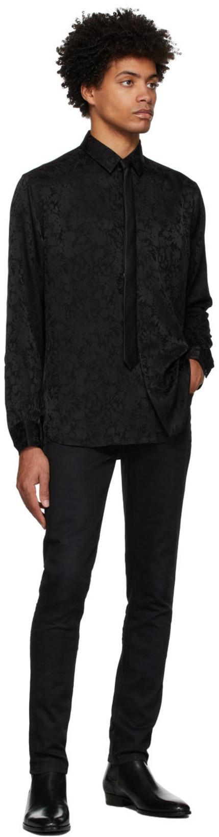 SAINT LAURENT Wyatt Calf Leather Chelsea Boots In Black