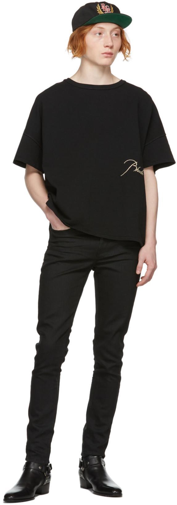 SAINT LAURENT Wyatt Harness Calf Leather Ankle Boots In Black