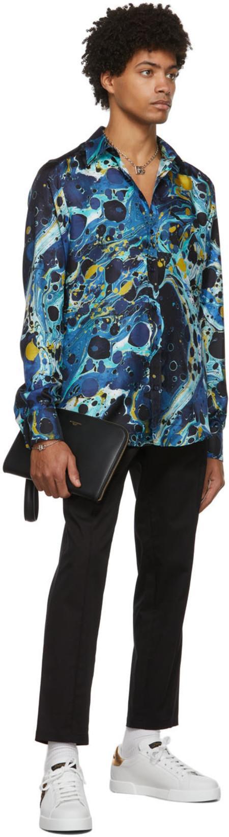 DOLCE & GABBANA Portofino White Leather Sneaker With Logo Detail