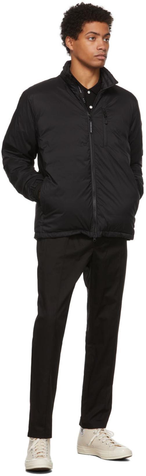 CANADA GOOSE Lodge Packable Windproof 750 Fill Power Down Hooded Jacket In Black