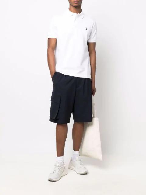 POLO RALPH LAUREN Ralph Lauren Custom Slim Fit Stretch Mesh Polo Shirt In White