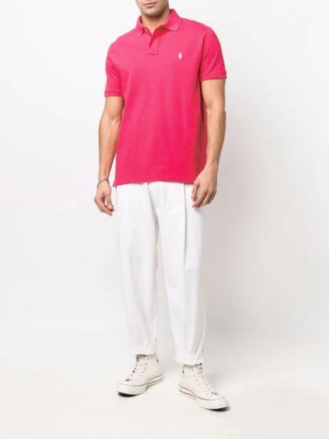 POLO RALPH LAUREN Embroidered Logo Polo Shirt In Pink