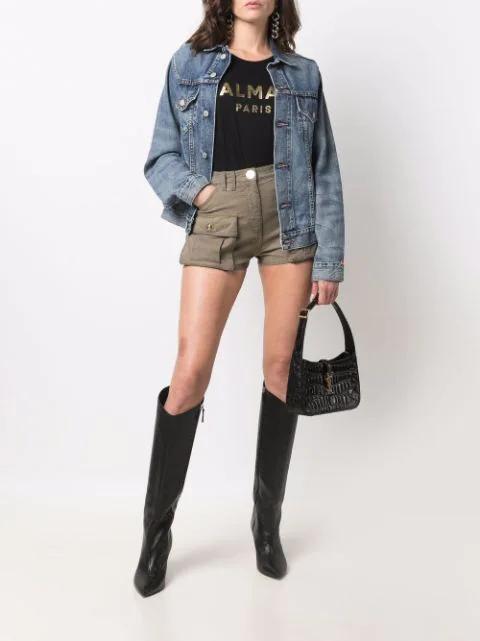 BALMAIN Logo-print Sleeveless T-shirt In Schwarz