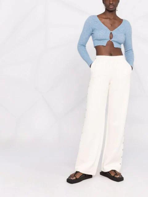 JACQUEMUS Le Cardigan Alzou Cropped Cardigan In Light Blue