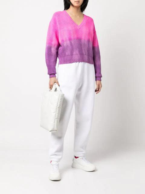 ALEXANDER WANG Puff Logo Sweatpant In Structured Terry In Grey