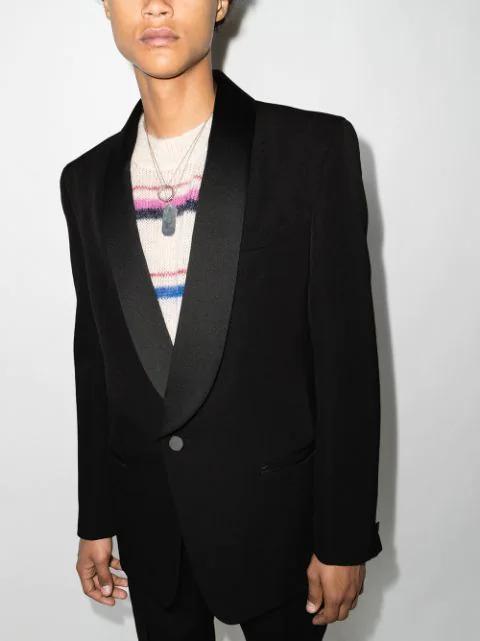 BURBERRY Porthole Detail Panelled Leather Boots In Black