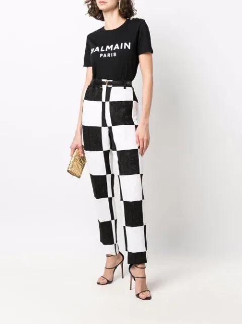 BALMAIN Women T-shirt With Print In Black