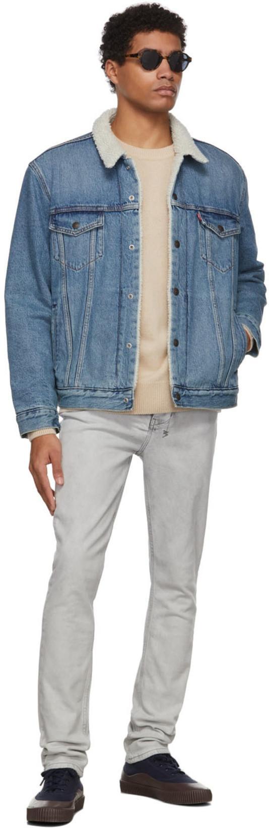 LEVI'S Sherpa Trucker Jacket Blue