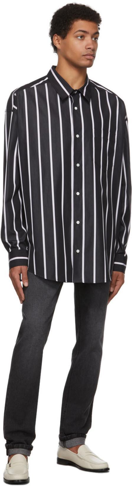 SAINT LAURENT Leather Loafer With Iconic Monogram In White