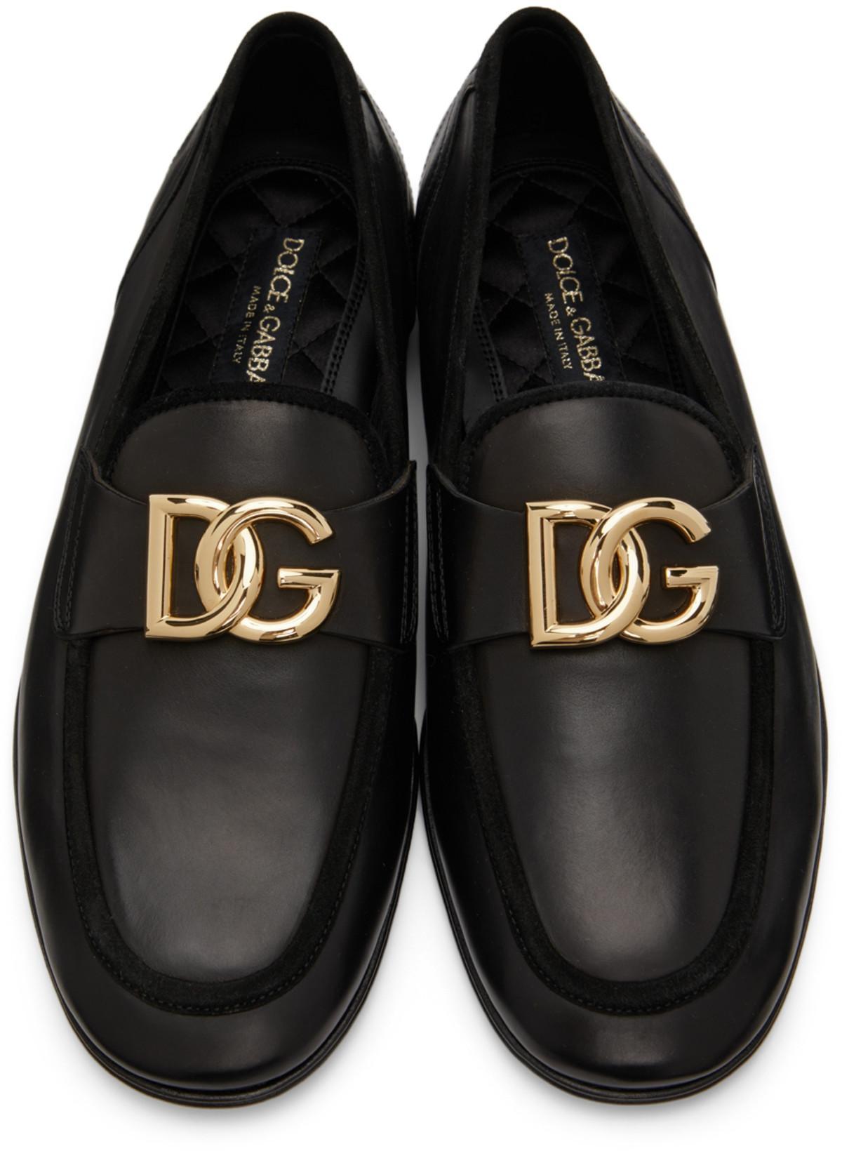 DOLCE & GABBANA Dolce&gabbana Black Belt With Rutenium Dg Plaque