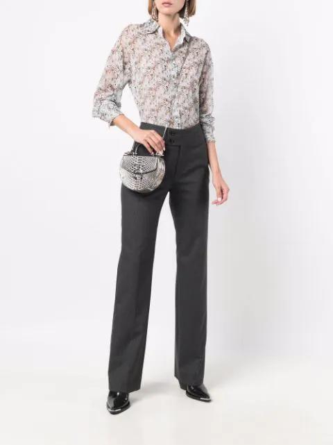 BOTTEGA VENETA Triangular Buckle Belt In Nero