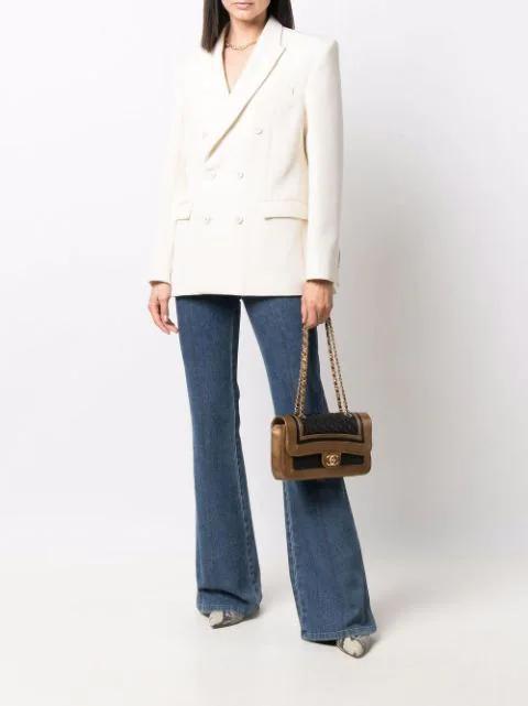 WARDROBE.NYC Double-breasted Blazer Dress In White