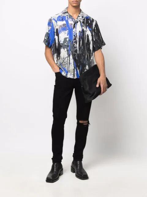 SAINT LAURENT Wyatt Calf Leather Chelsea Boots In Black