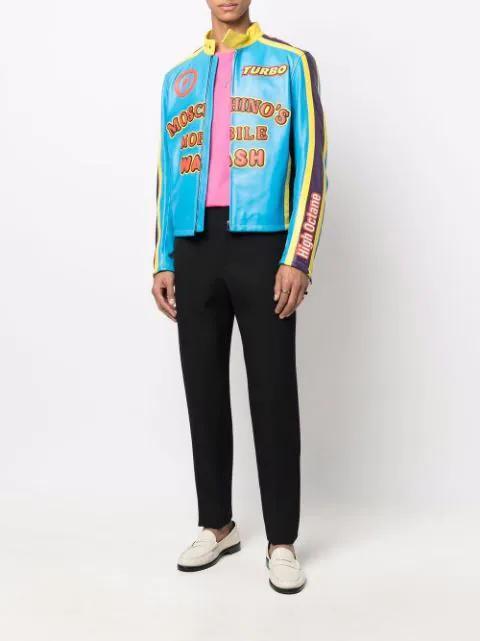 SAINT LAURENT Leather Loafer With Iconic Monogram In White