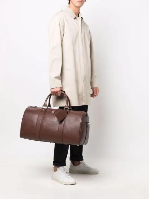 ASPINAL OF LONDON Boston Pebbled Large Holdall Bag In Tobacco