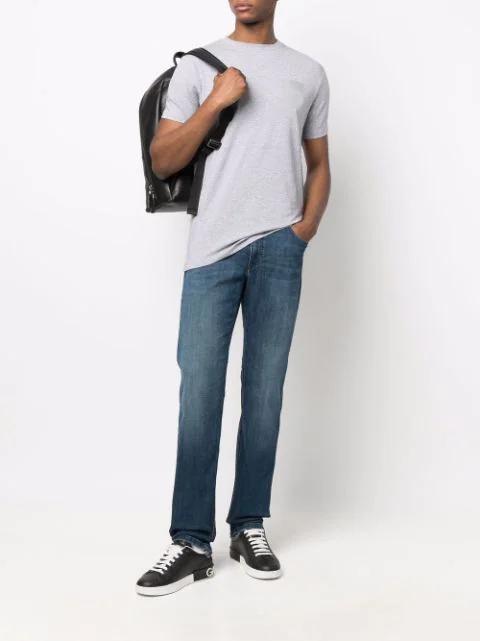 DOLCE & GABBANA Portofino Sneakers In Black Leather With Silver Inserts Dolce E Gabbana