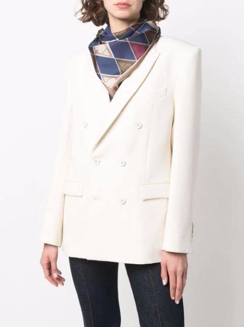 WARDROBE.NYC Double-breasted Blazer Dress In White