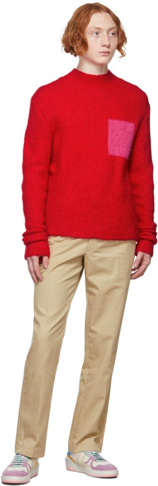 LANVIN Low-side Lacing Leather Sneakers In White Yellow