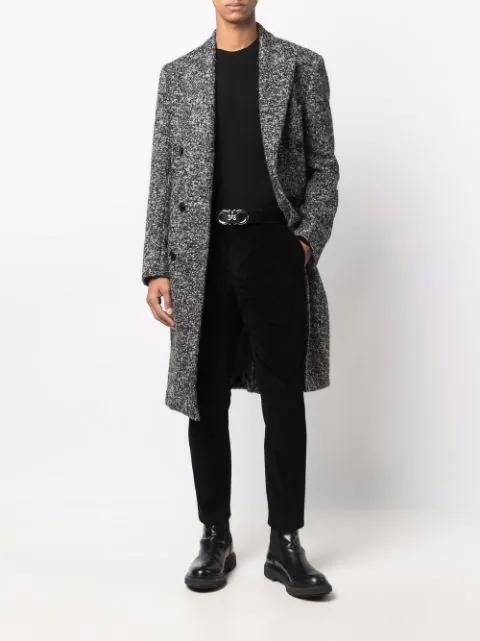 FERRAGAMO Black Gancini Paloma Reversible Leather Belt