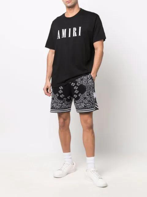 AMIRI Cotton T-shirt With Logo Print In Black