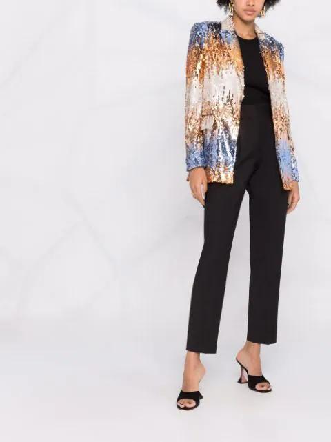 AMINA MUADDI Lupita 95 Leather Heeled Sandals In Black