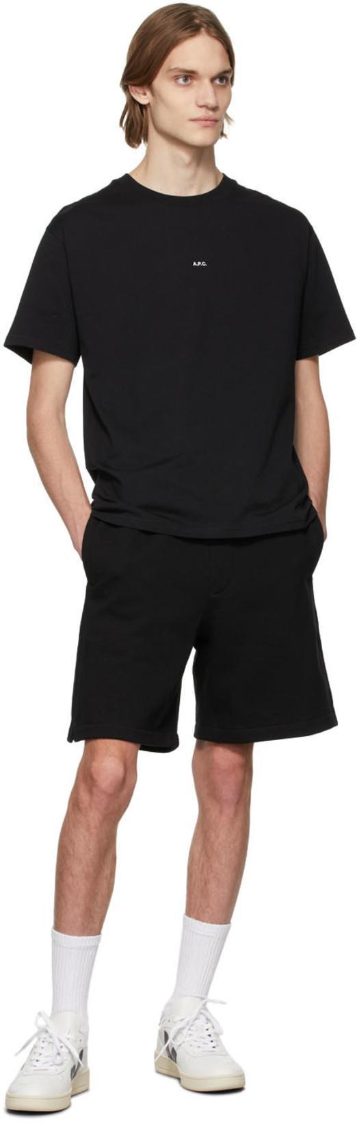 APC A.p.c. Boxy Micro Logo Cotton Crew-neck T-shirt In Black