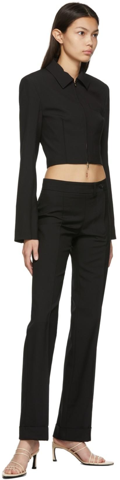 JACQUEMUS Black 'le Pantalon Fresa' Trousers In 990 Black