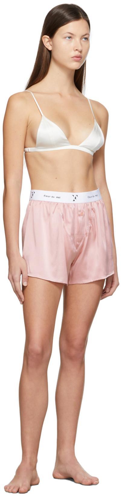 FLEUR DU MAL Off-white Luxe Triangle Bra In 0300 Ivory