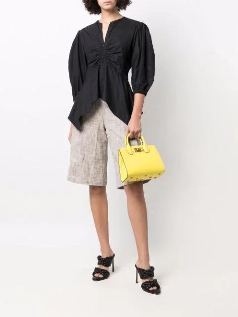 BOTTEGA VENETA The Curve 95 Lambskin Mules With Twisted Intrecciato Straps In Black